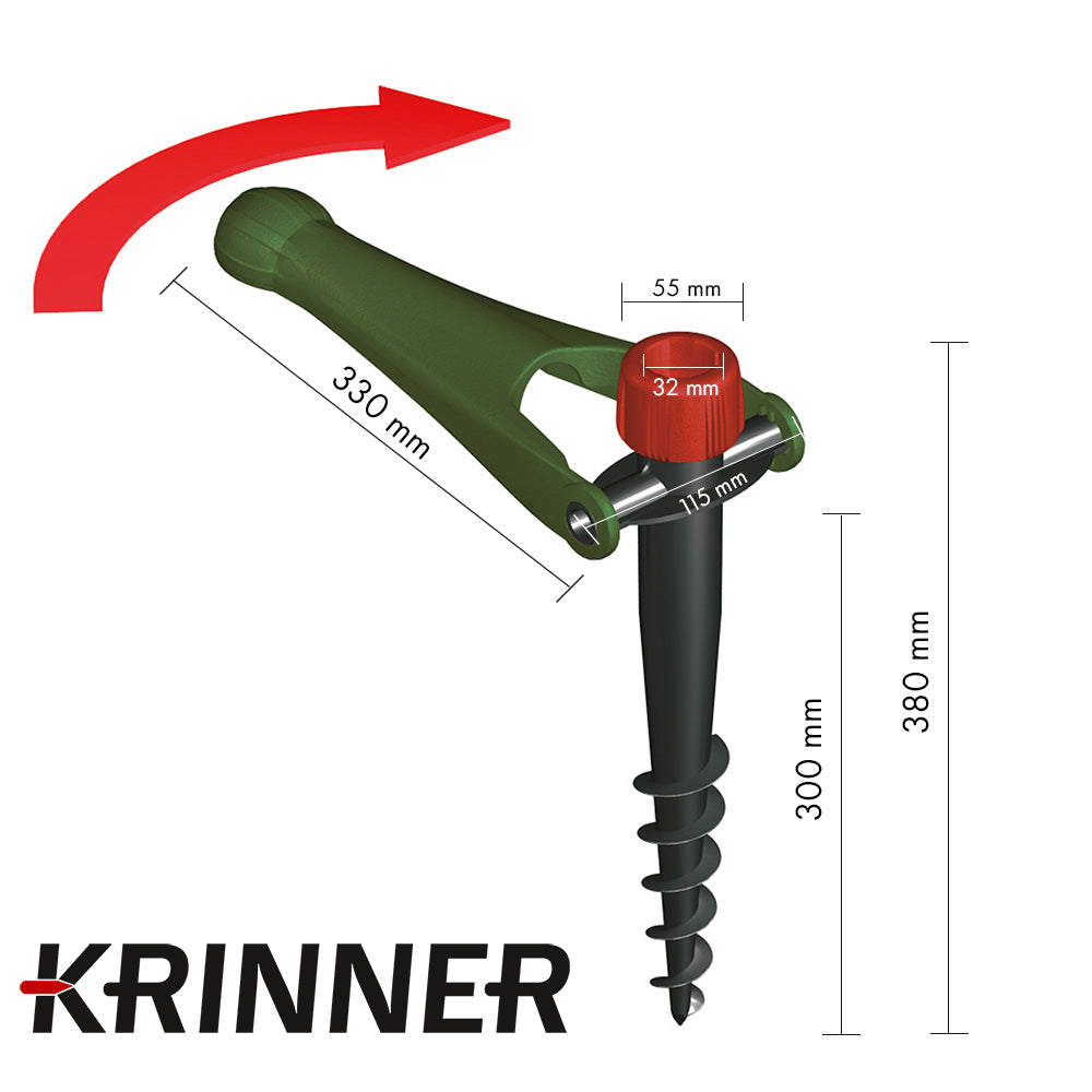 krinner-vario-drill-oliv-ancrage-de-sol-et-porte-parasol image 3