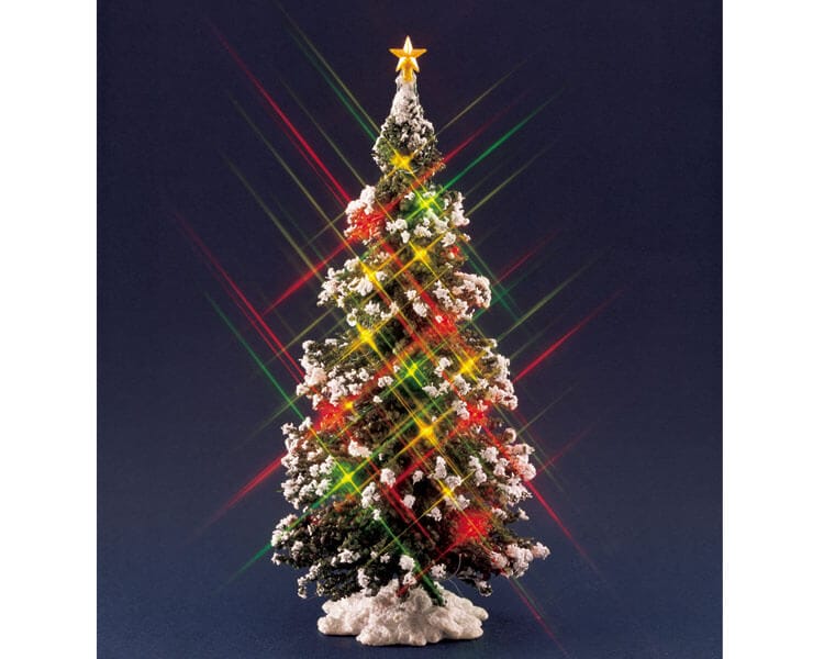 lemax-lighted-christmas-tree-large-grand-sapin-lumineux-village-miniature image 1
