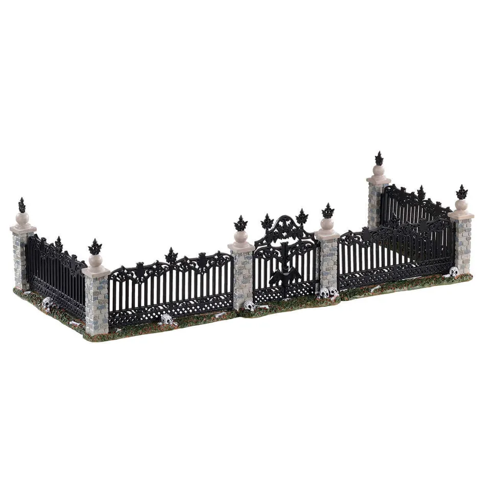 lemax-bat-fence-gate-portail-barri-re-chauve-souris-halloween image 1