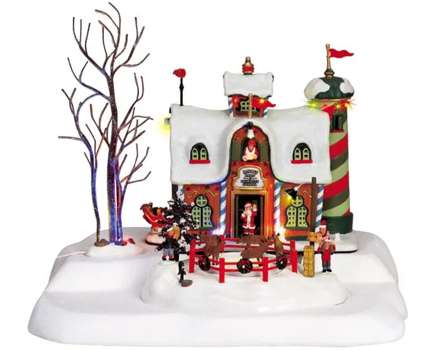 lemax-reindeer-corral-enclos-rennes-lumineux-village-no-l image 1