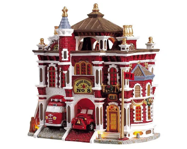 lemax-engine-house-no-8-caserne-pompiers-lumineuse image 1