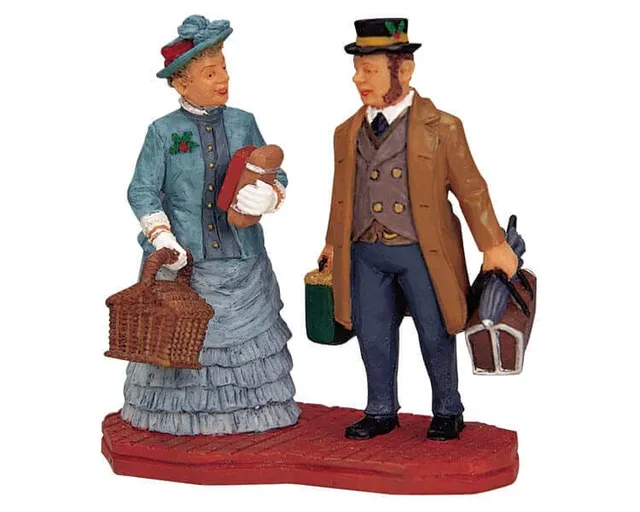 lemax-travelling-couple-figurine-voyageurs image 1
