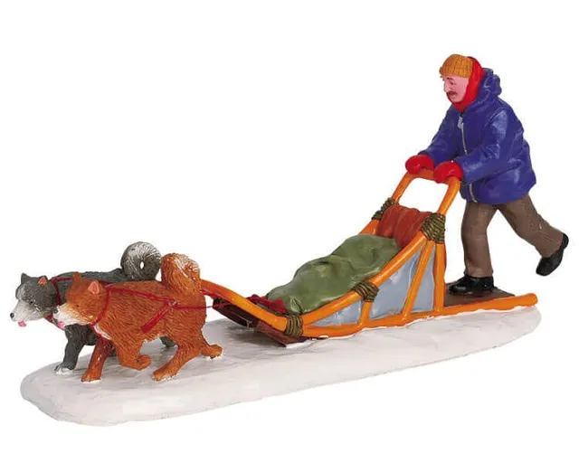 lemax-musher-figurine-miniature-tra-neau-chiens-village-de-no-l image 1