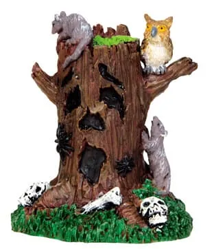 lemax-spooky-tree-stump-souche-d-arbre-halloween-spooky-town image 1