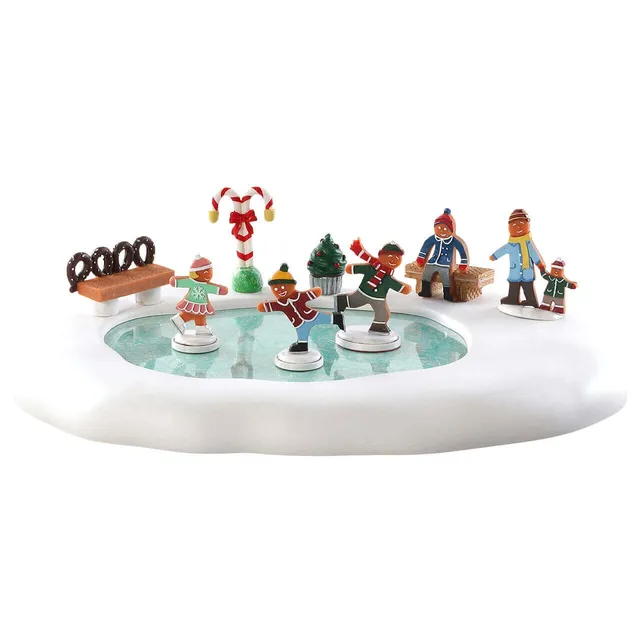 lemax-sugar-n-spice-gingerbread-skating-pond-patinoire image 1