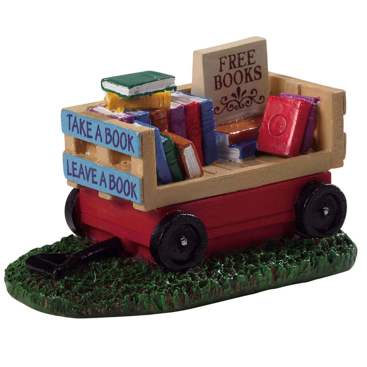 lemax-book-wagon-chariot-livres-village-miniature image 1