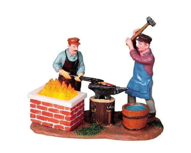 lemax-blacksmiths-forgerons-figurines-village image 1