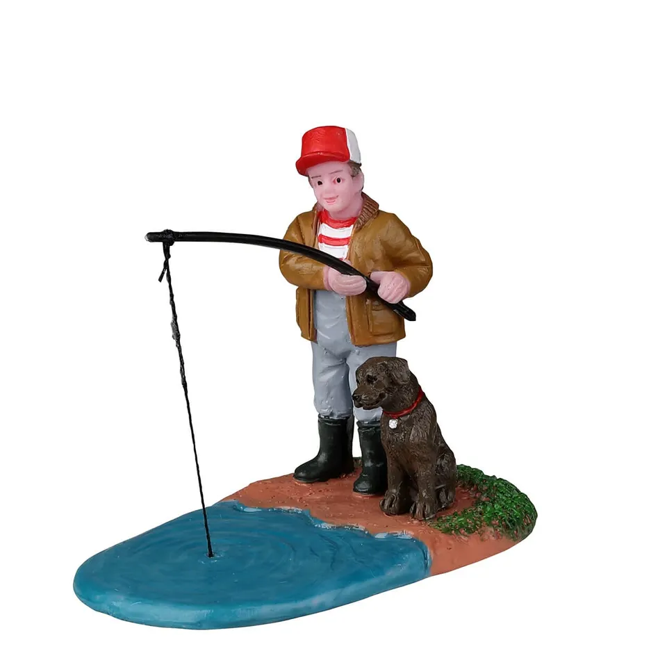 lemax-gone-fishin-figurine-p-cheur-miniature-vail-village image 1