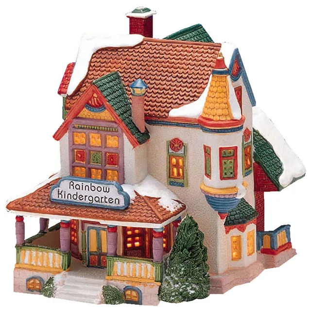 lemax-rainbow-kindergarten-maison-miniature-village image 1