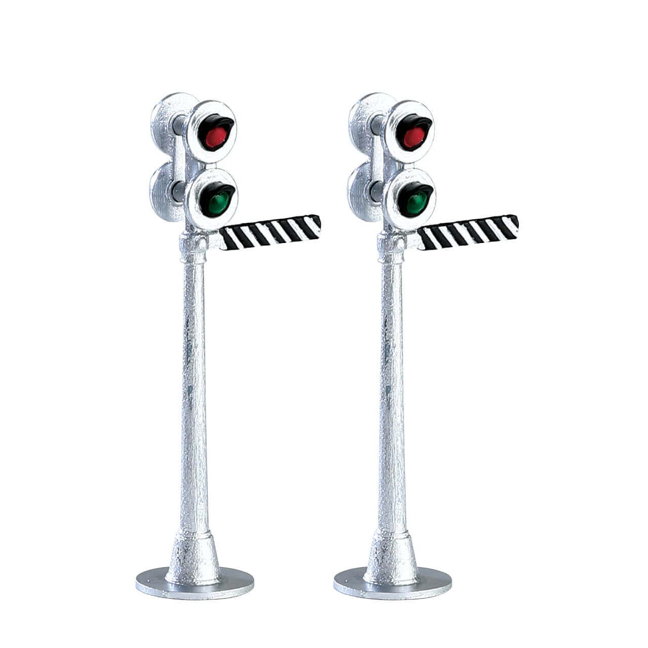 lemax-railway-signal-light-set-of-2-feux-de-signalisation-miniatures image 1