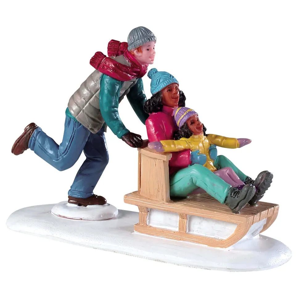 lemax-family-snow-day-figurine-famille-neige-vail-village image 1