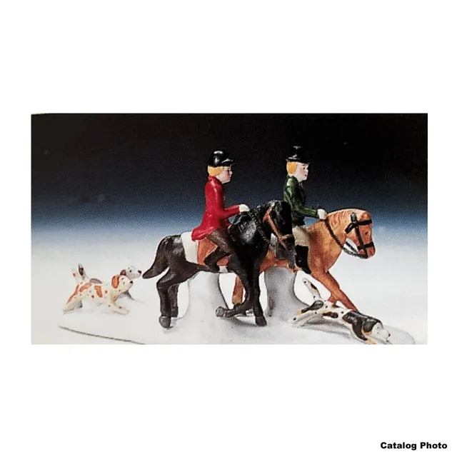 lemax-fox-hunt-figurine-chasse-au-renard-pour-village-miniature image 1
