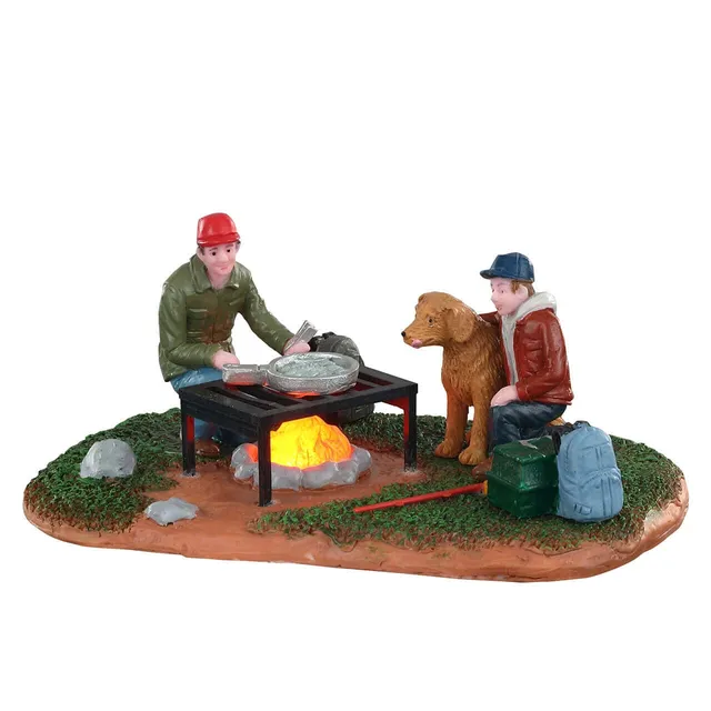 lemax-fish-fry-with-dad-sc-ne-miniature-feu-de-camp image 1