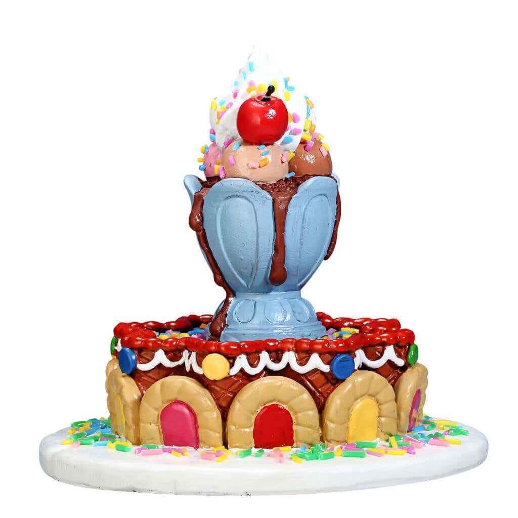 lemax-sundae-fountain-fontaine-glaces-miniature-sugar-n-spice image 2