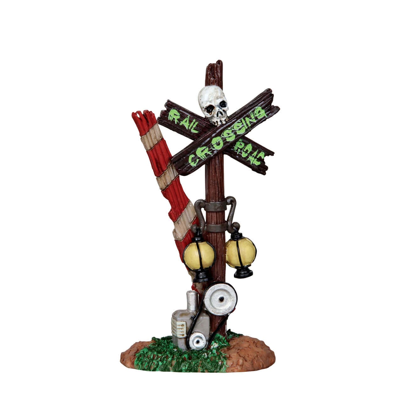 lemax-rotten-railroad-crossing-accessoire-spooky-town-halloween image 1