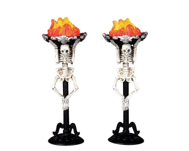 lemax-corpse-torch-torche-lumineuse-spooky-town-miniature image 1
