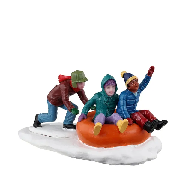 lemax-tubing-trio-figurines-luge-d-hiver-vail-village image 1