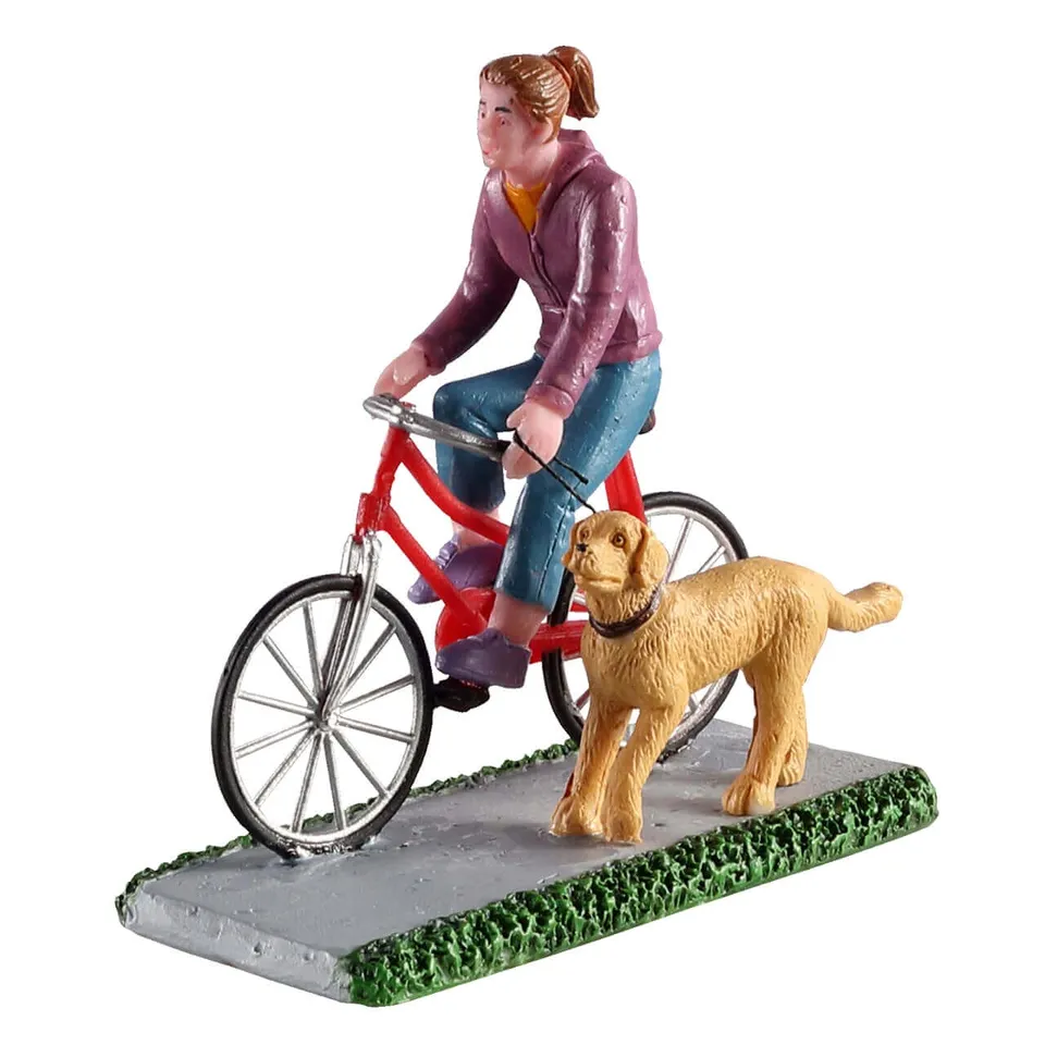 lemax-a-ride-and-a-walk-figurine-v-lo-et-chien-miniature image 1