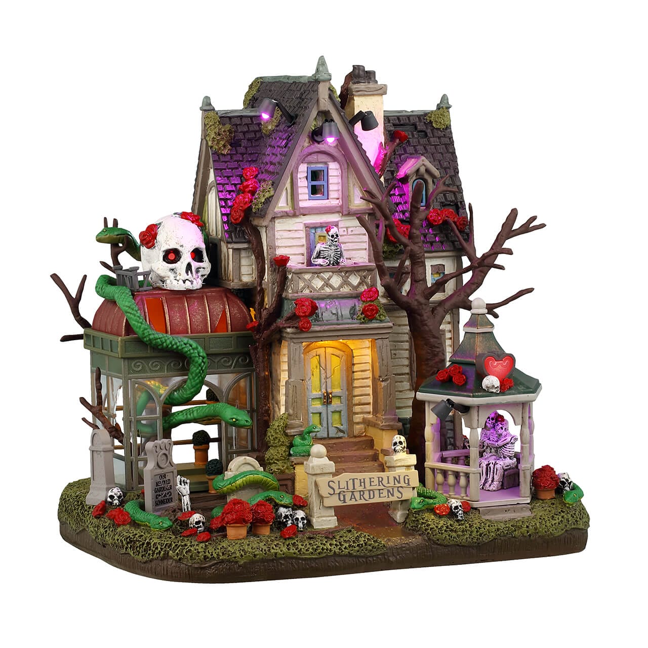 lemax-slithering-gardens-jardin-hant-lumineux-spooky-town image 1