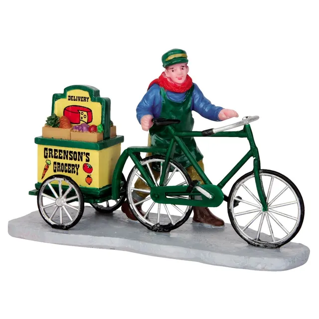 lemax-greenson-s-grocery-delivery-figurine-livraison-village-caddington image 1