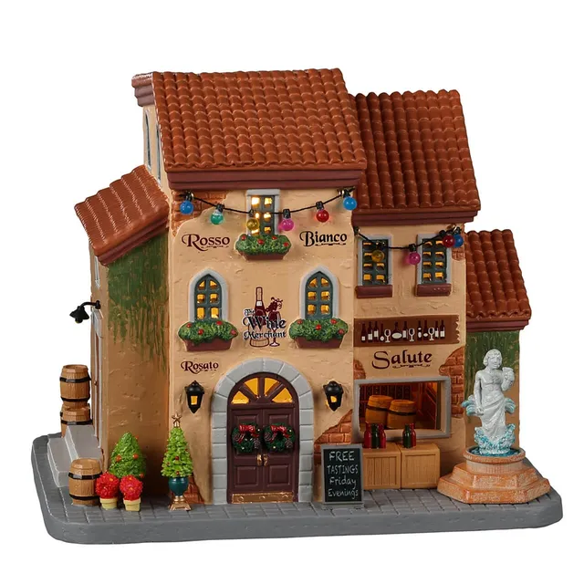 lemax-caddington-village-the-wine-merchant-maison-miniature-lumineuse image 1