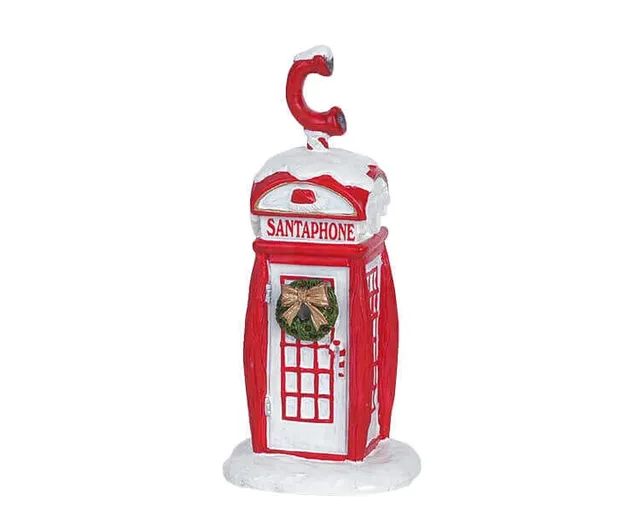 lemax-north-pole-phone-booth-cabine-t-l-phonique-village-de-no-l image 1