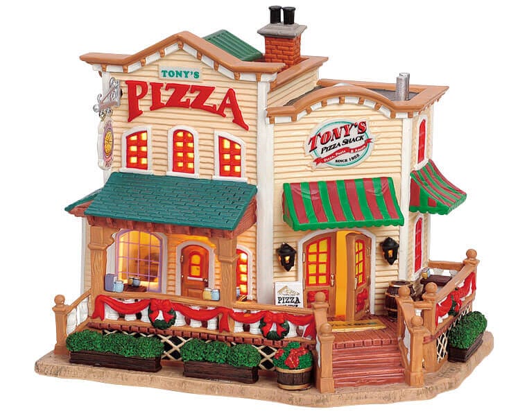 lemax-tony-s-pizza-shack-b-timent-miniature-lumineux-pour-village-de-no-l image 1