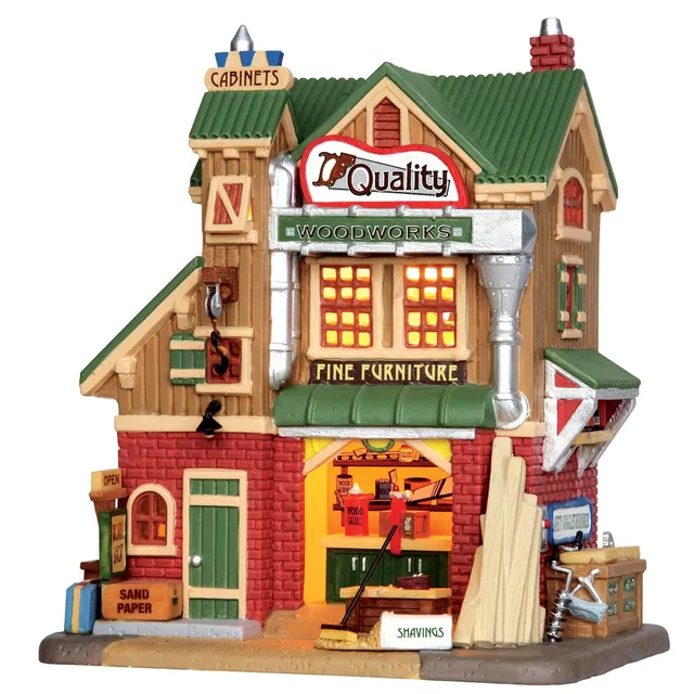 lemax-menards-repair-shop-b-timent-de-village-miniature-lumineux image 1