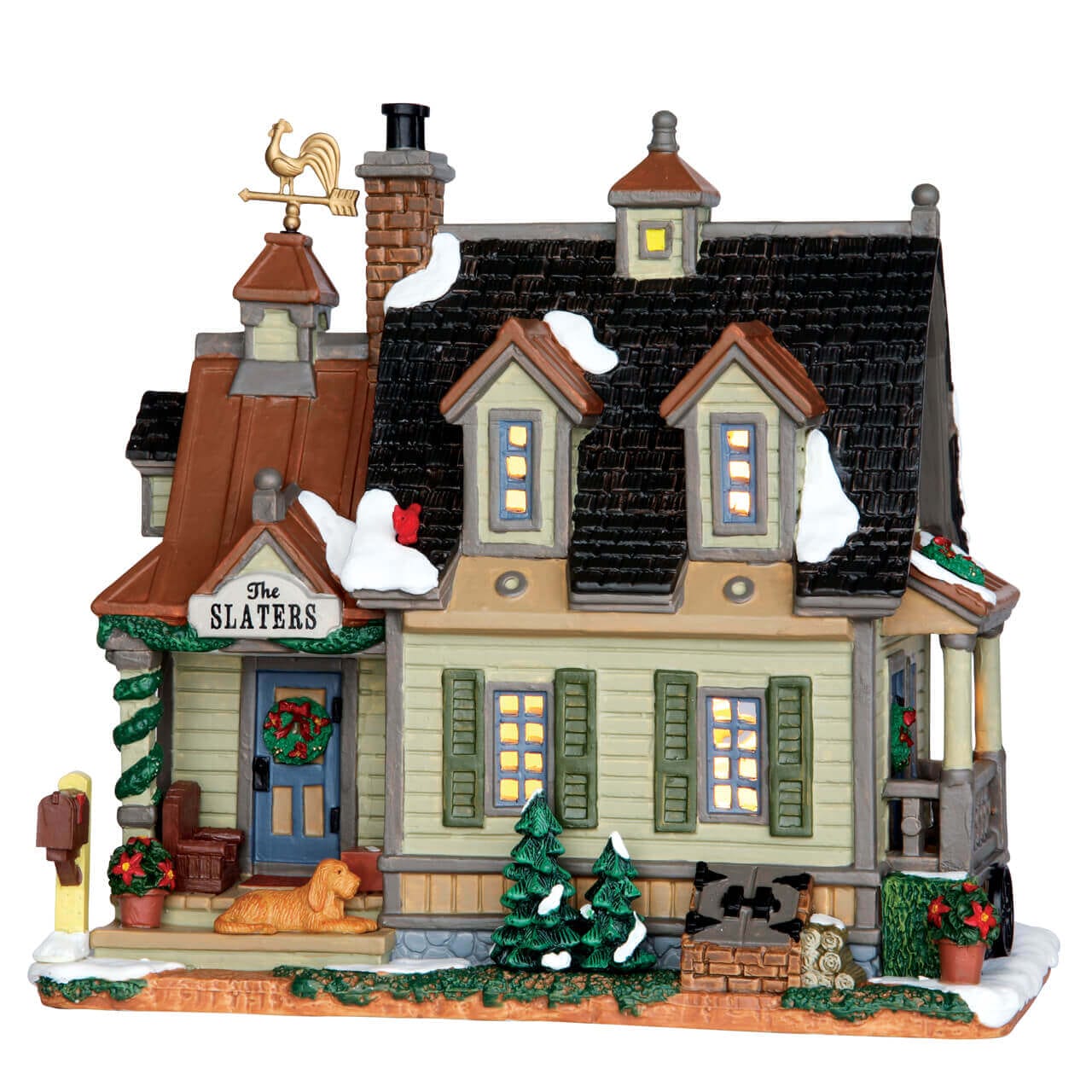 lemax-slater-s-homestead-maison-ferme-miniature-lumineuse-village-no-l image 4