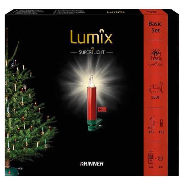 krinner-lumix-superlight-metallic-rouge-mini-kit-de-base-bougies-led image 1