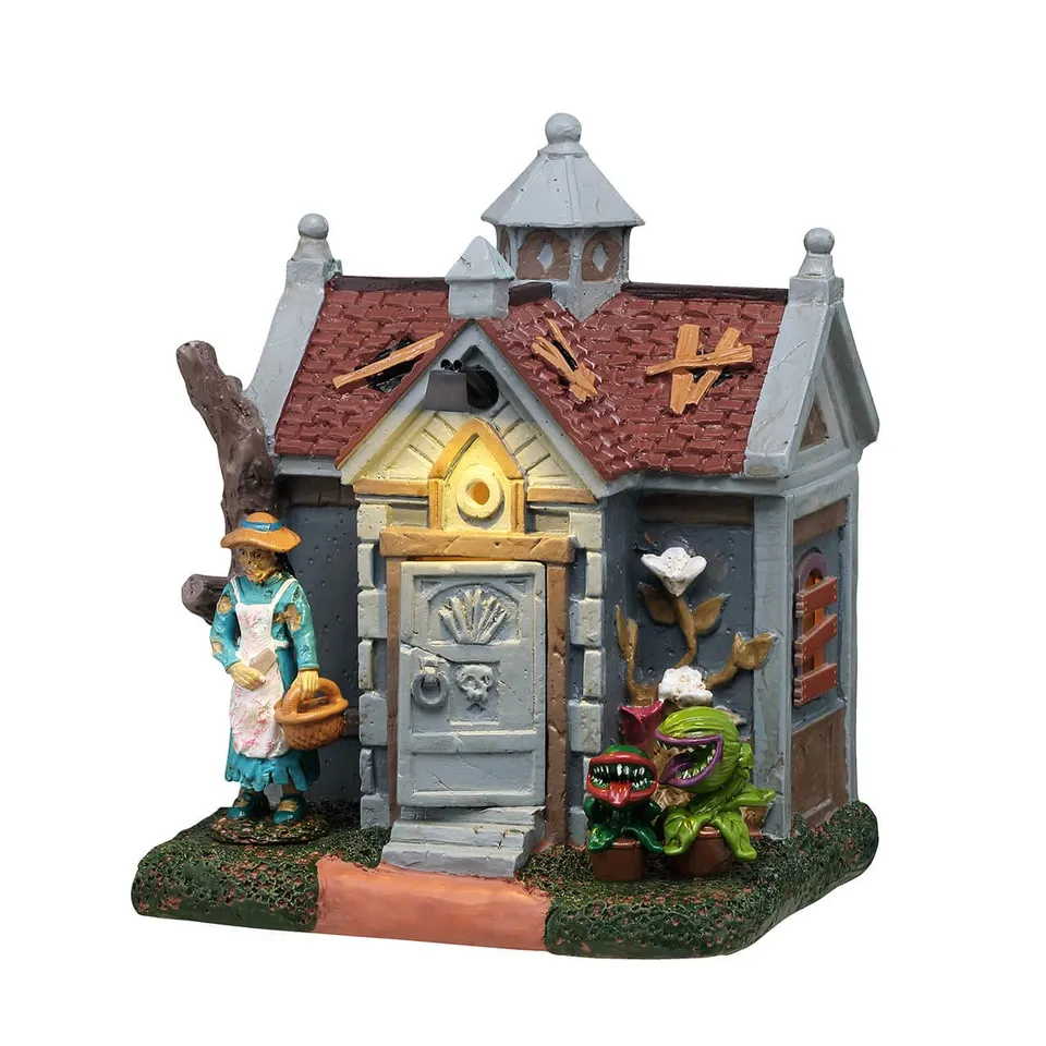 lemax-grave-gardening-sc-ne-spooky-town-cabane-hant-e image 1