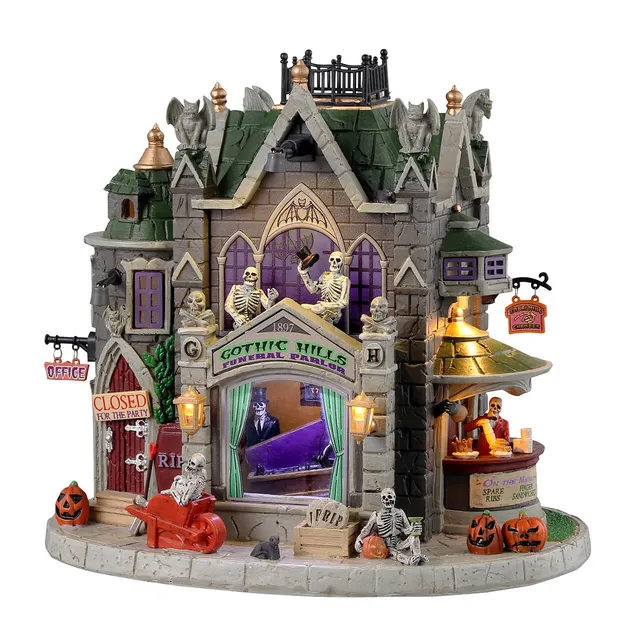 lemax-gothic-hills-funeral-parlor-maison-hant-e-lumineuse-spooky-town image 1