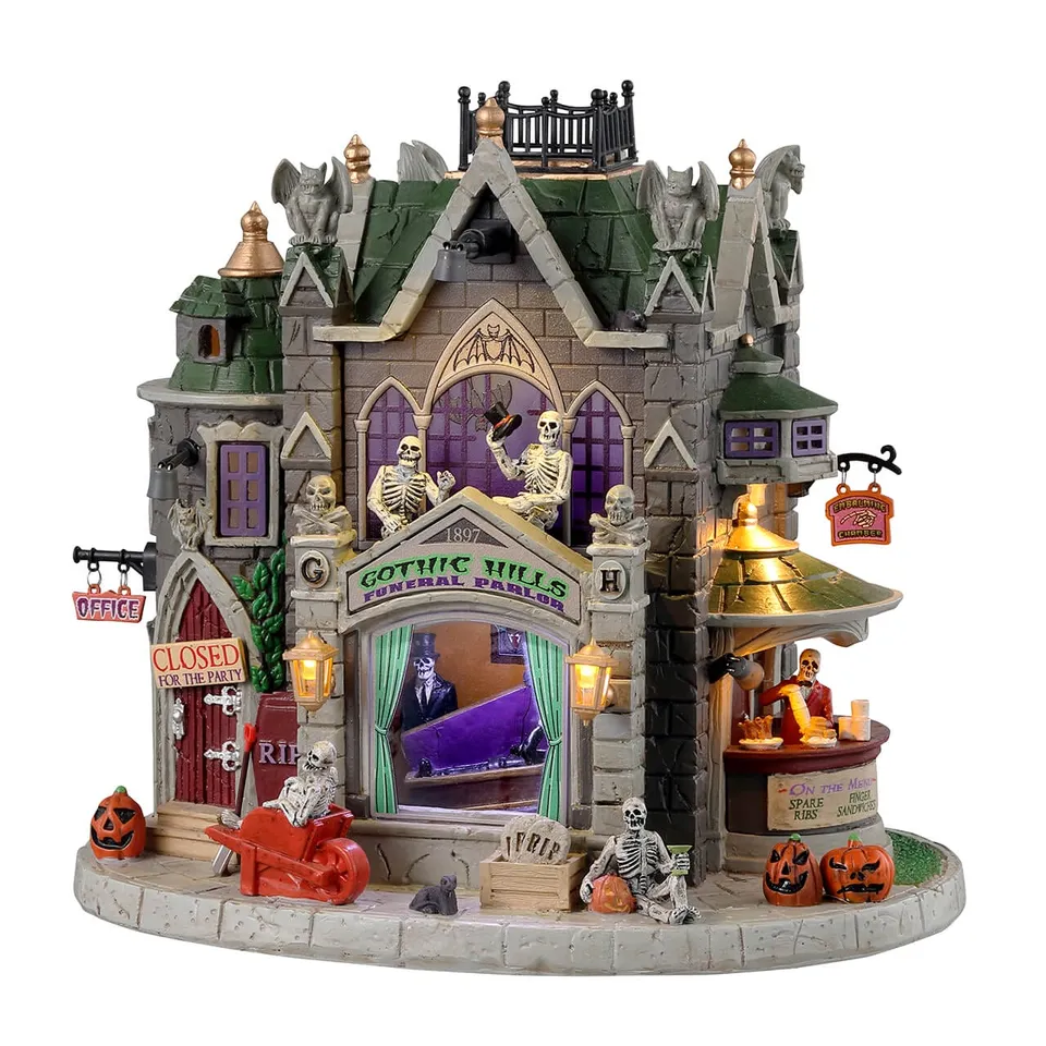 lemax-gothic-hills-funeral-parlor-maison-hant-e-lumineuse-spooky-town image 1