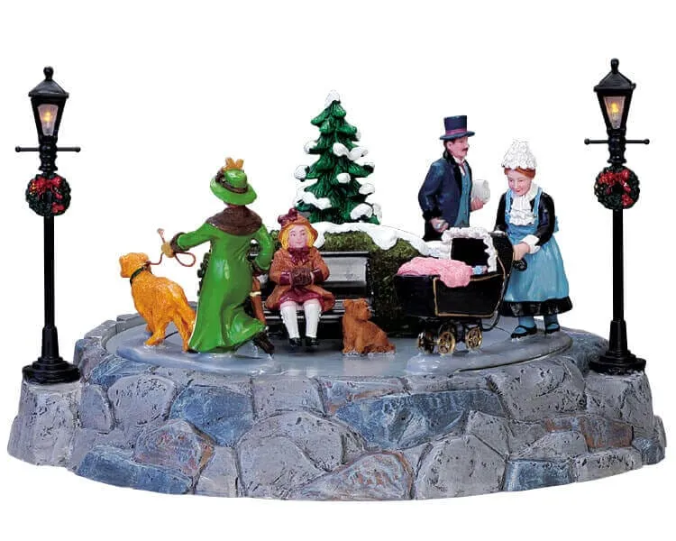 lemax-nanny-strolls-in-the-children-s-park-figurine-village-miniature image 1