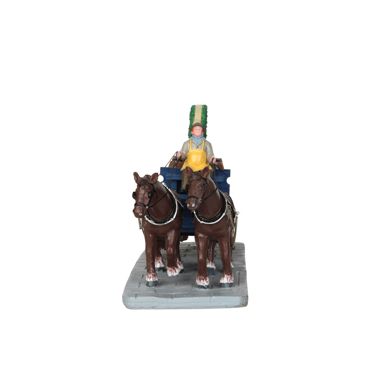 lemax-winter-ale-wagon-chariot-bi-re-village-miniature image 2