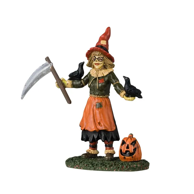 lemax-crow-mother-figurine-halloween-spooky-town-citrouilles image 1