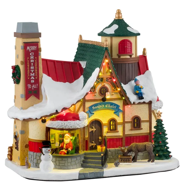 lemax-santa-s-chalet-chalet-du-p-re-no-l-lumineux-santa-s-wonderland image 1