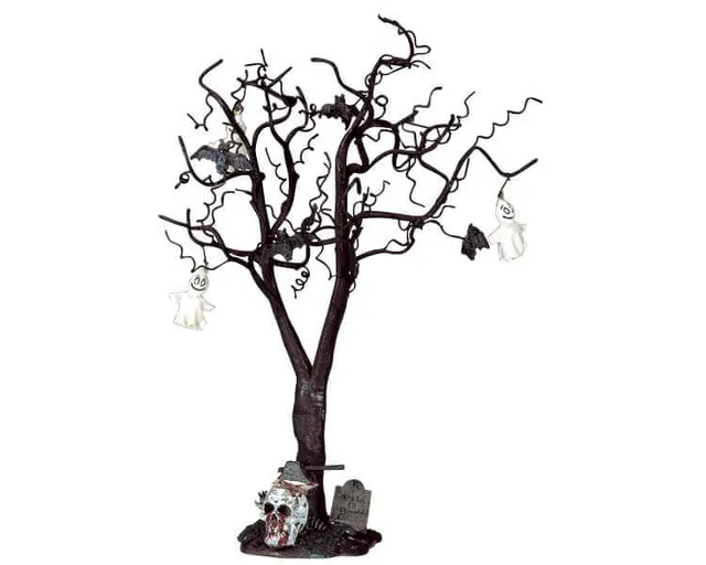 lemax-spooky-town-decorated-skull-tree-large-grand-arbre-cr-nes image 1