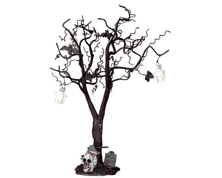 lemax-spooky-town-decorated-skull-tree-large-grand-arbre-cr-nes image 1