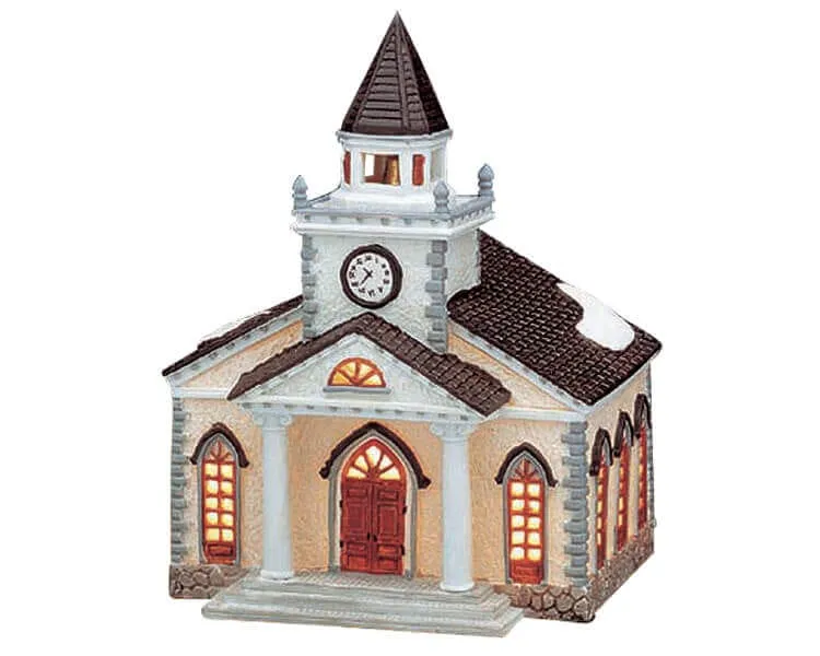 lemax-st-thomas-church-glise-lumineuse-village-miniature image 1