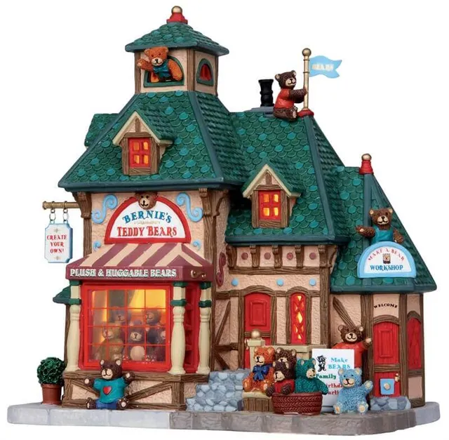 lemax-bernie-s-teddy-bears-boutique-lumineuse-village-de-no-l image 1