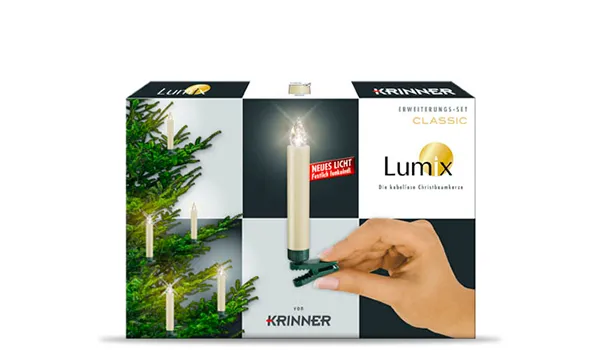krinner-lumix-classic-ivoire-funk-extension-x5-bougies-led image 1