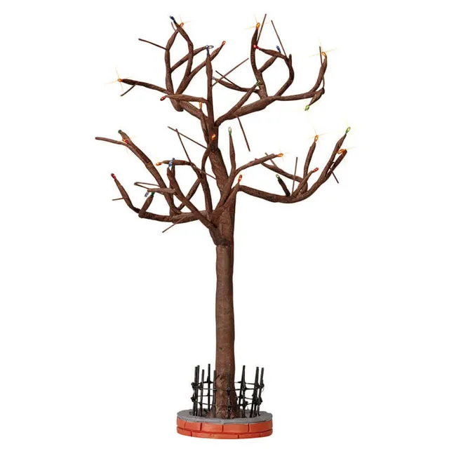 lemax-lighted-hickory-tree-sapin-stable-lumineux image 1