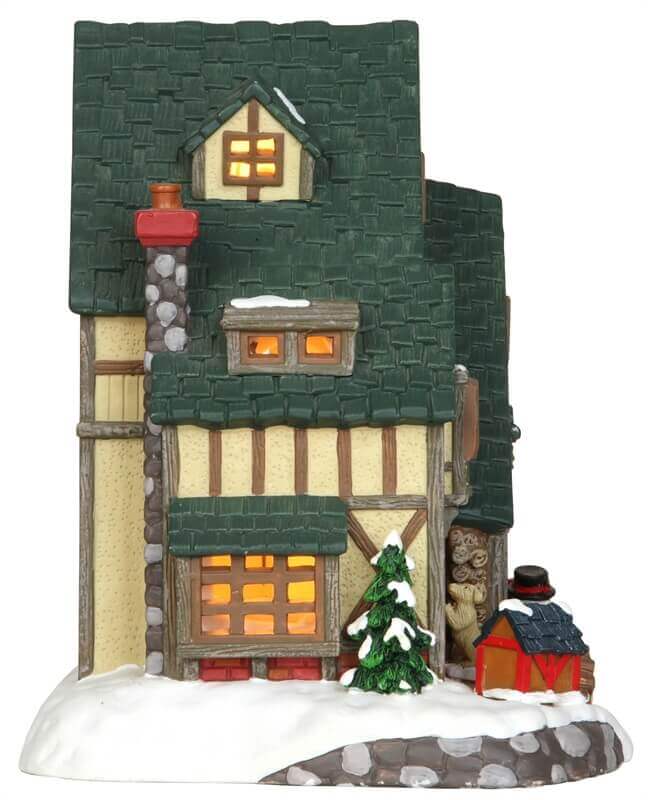 lemax-thompson-tudor-house-maison-miniature-lumineuse-village-de-no-l image 2