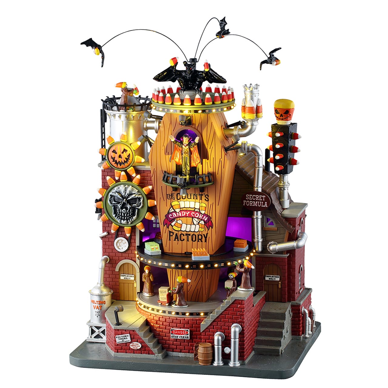 lemax-the-count-s-candy-corn-factory-b-timent-anim-spooky-town-halloween image 2