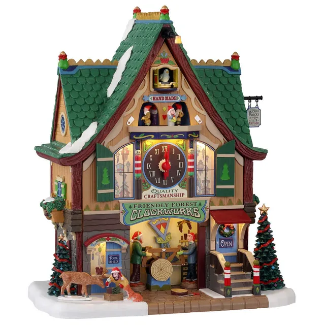 lemax-friendly-forest-clockworks-horloge-coucou-anim-e-santa-s-wonderland image 1