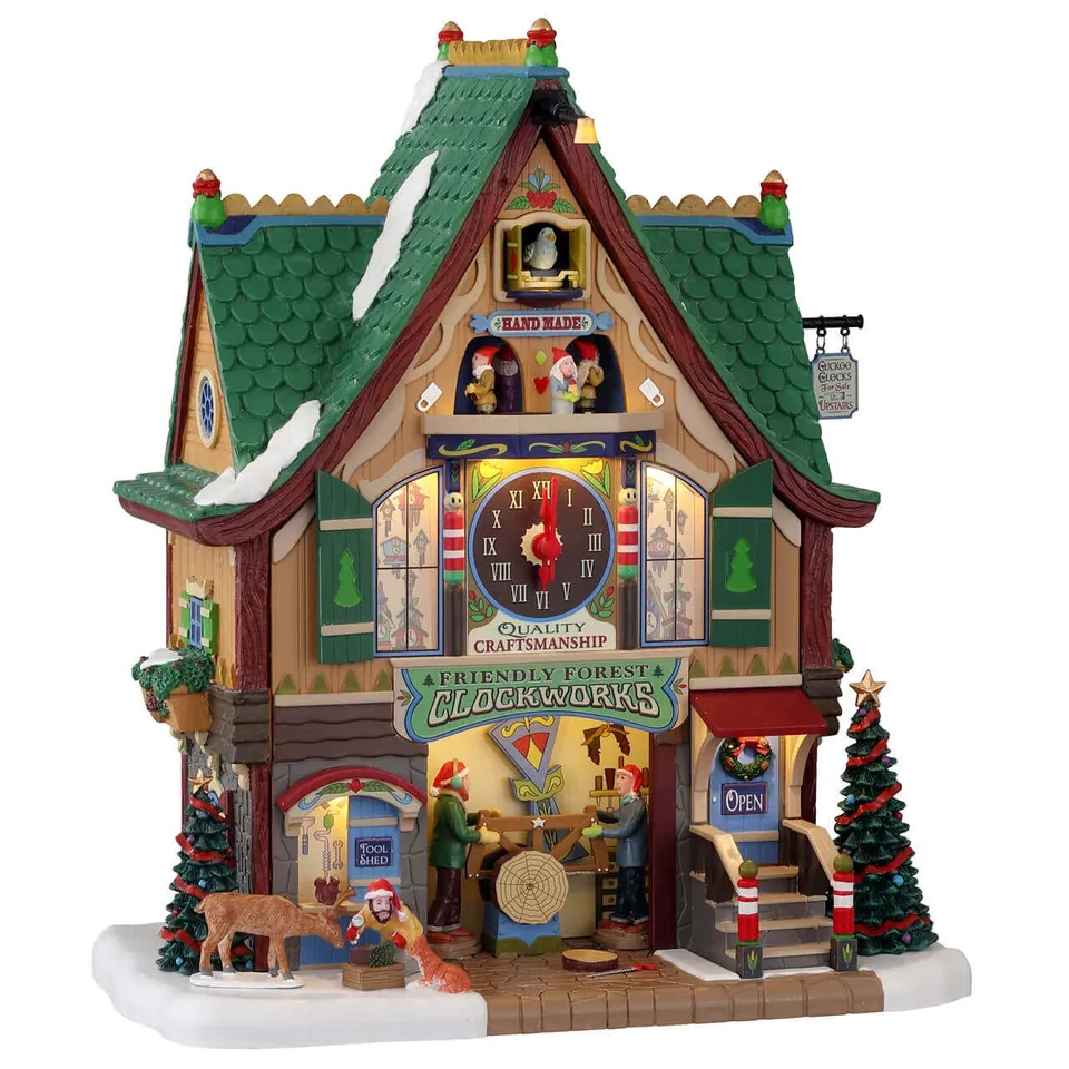 lemax-friendly-forest-clockworks-horloge-coucou-anim-e-santa-s-wonderland image 1