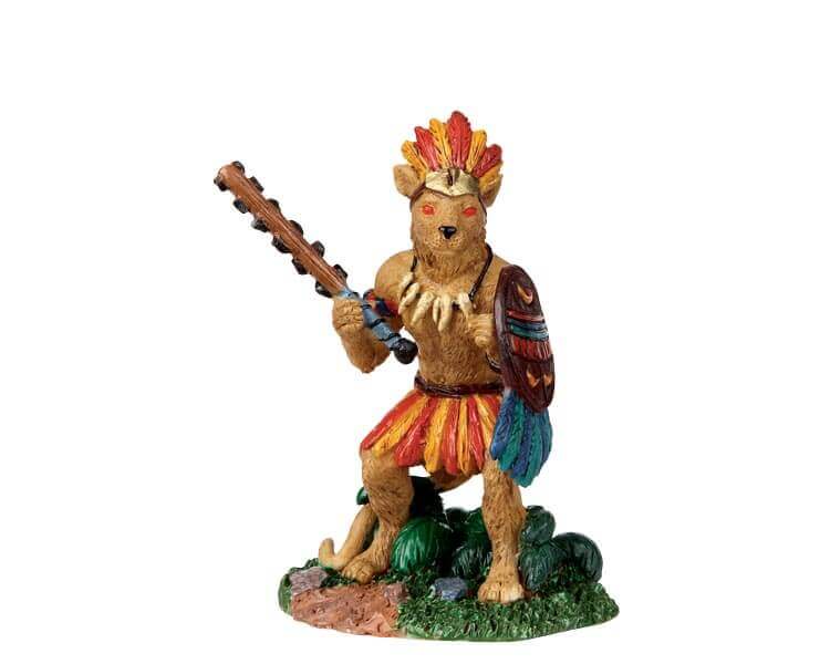 lemax-jaguar-warrior-figurine-miniature-spooky-town image 1