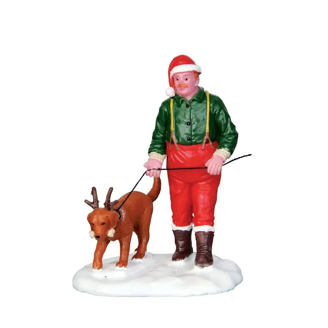 lemax-walking-rudolph-figurine-renne-rudolph-miniature-village image 1