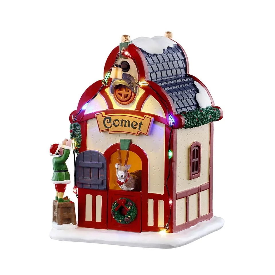 lemax-comet-s-den-table-de-renne-lumineuse-santa-s-wonderland image 1